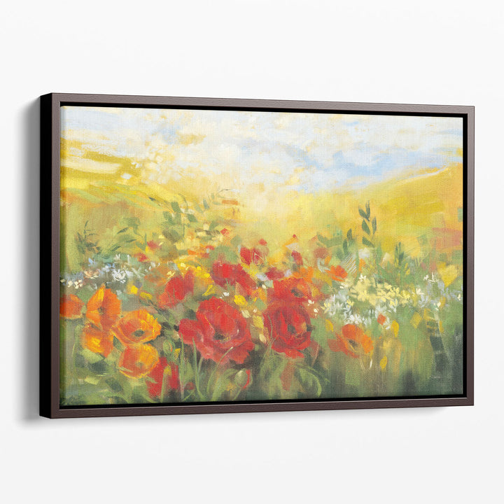 Oriental Poppy Field - Canvas Print Wall Art