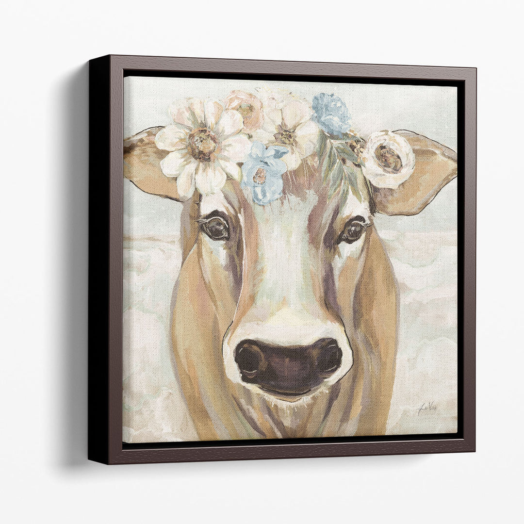 Beau with Flowers - Canvas Print Wall Art