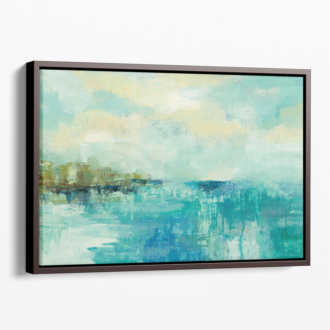 Cliff Side Town - Canvas Print Wall Art