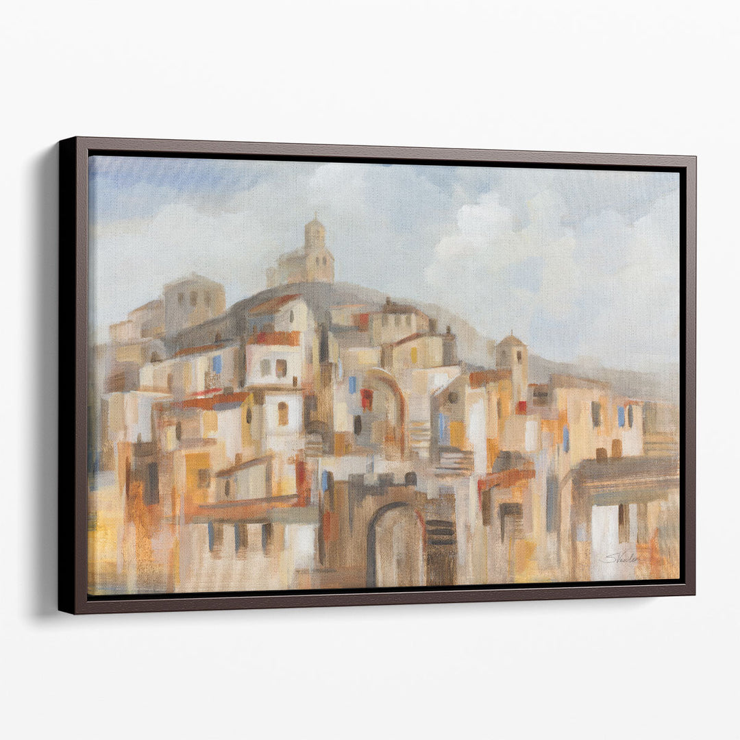 Town on the Hill - Canvas Print Wall Art