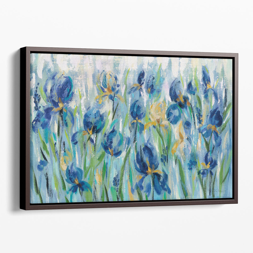 Iris Flower Bed - Canvas Print Wall Art