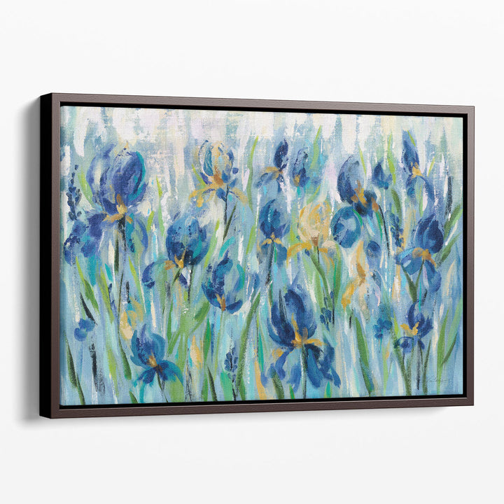 Iris Flower Bed - Canvas Print Wall Art