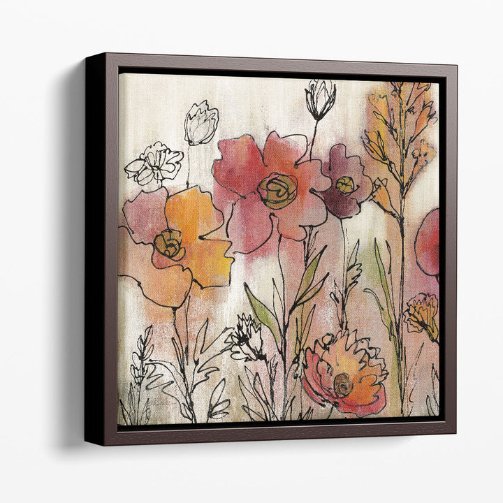 Contemporary Botanical Cream II - Canvas Print Wall Art