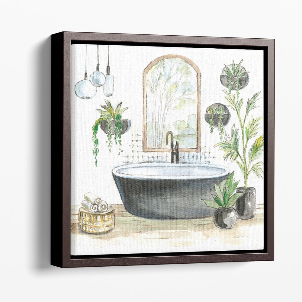 Black Bathtub II - Canvas Print Wall Art