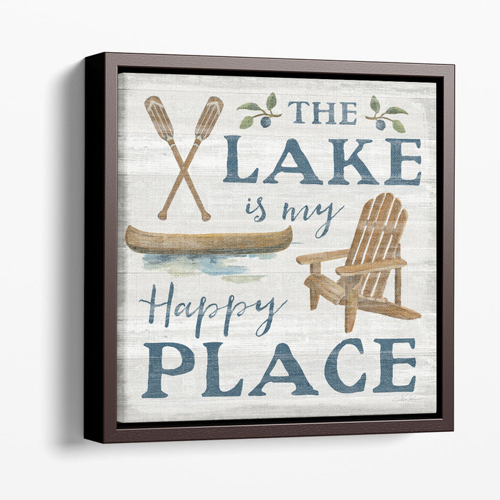 Lakeside Retreat IX Canoe - Canvas Print Wall Art