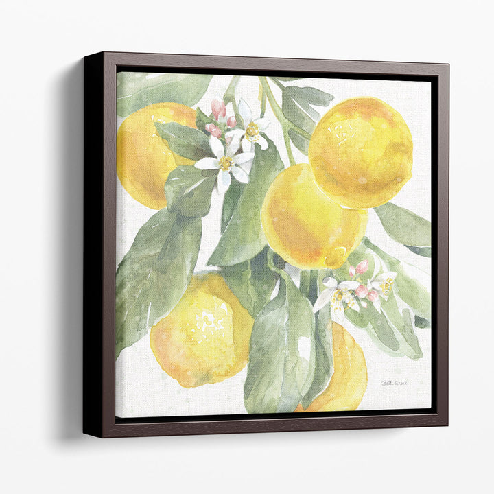 Citrus Charm Lemons II - Canvas Print Wall Art