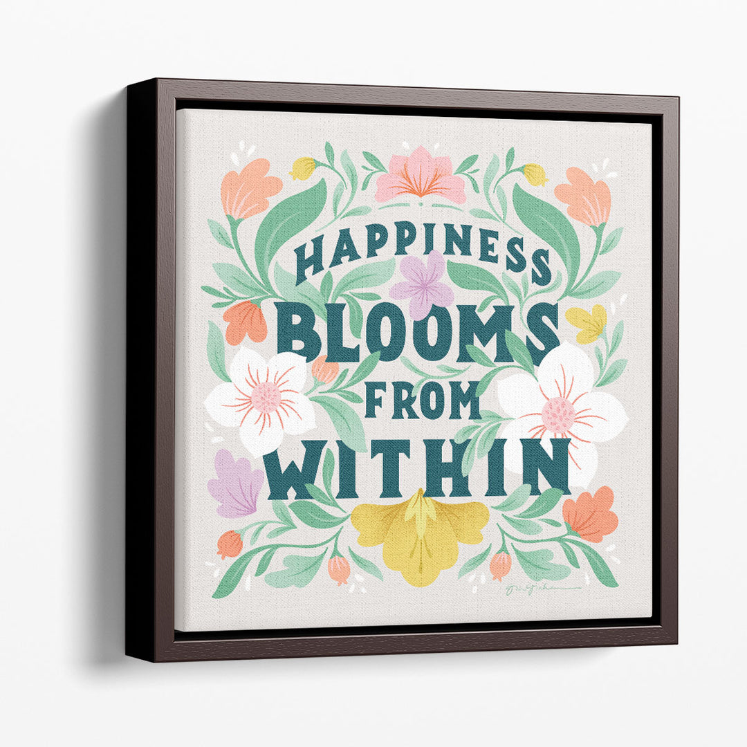 Happiness Blooms II - Canvas Print Wall Art