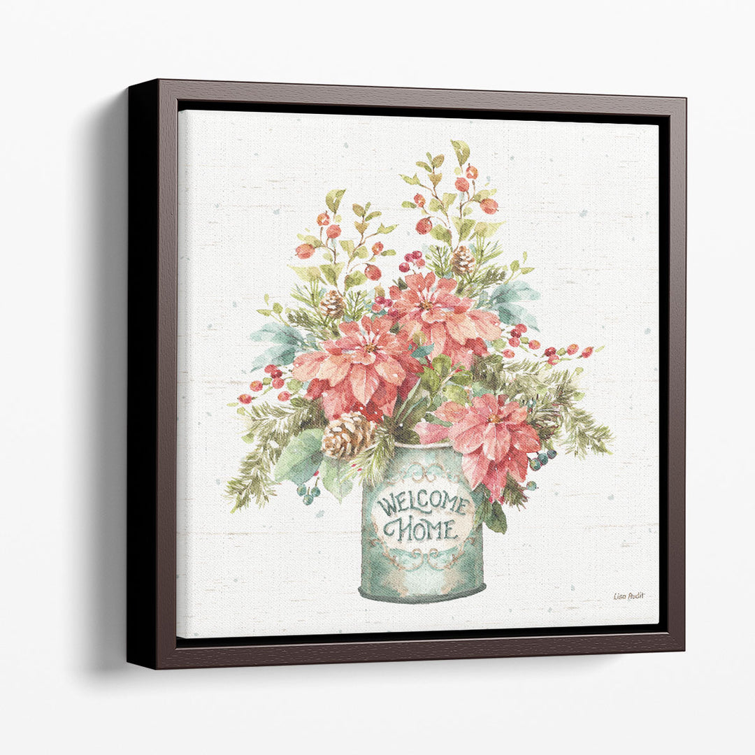 Our Christmas Story Bouquet on Birch - Canvas Print Wall Art