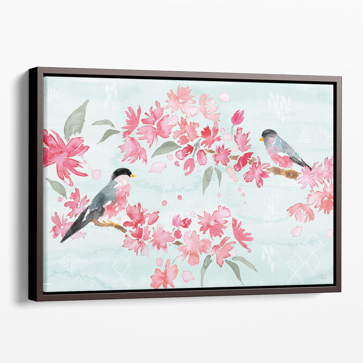 Flowers and Feathers II - Canvas Print Wall Art