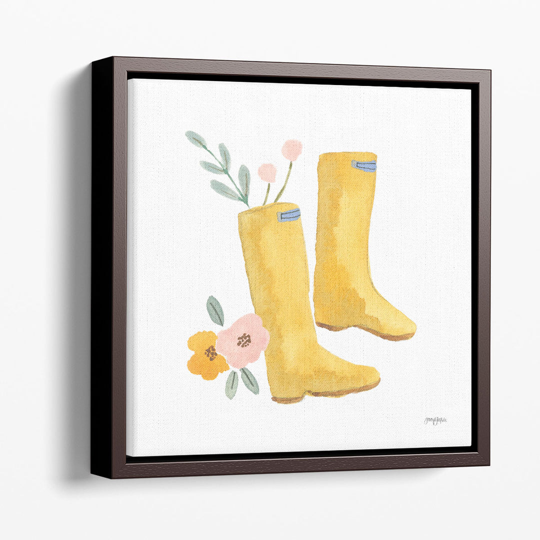 Life in Full Bloom Boots - Canvas Print Wall Art