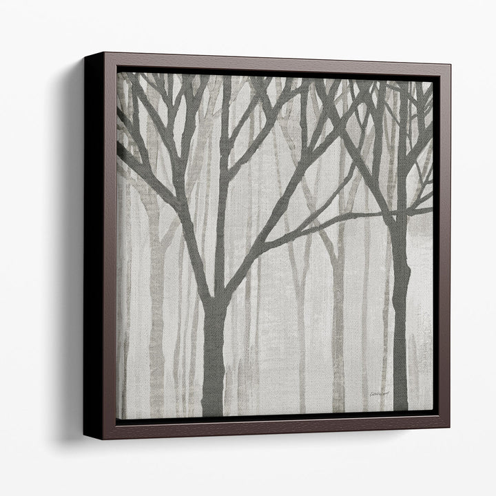 Spring Trees Greystone III Black and White - Canvas Print Wall Art