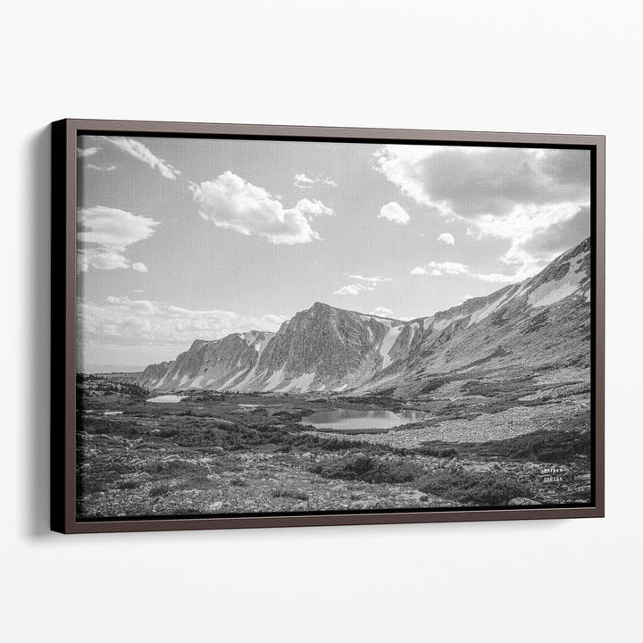 Wyoming Wonder Black and White - Canvas Print Wall Art