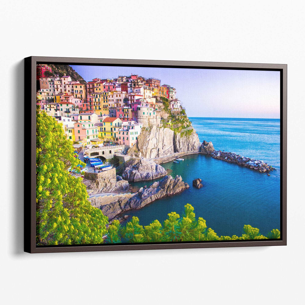 A Landscape of Manarona, Cinque Terre, Italy - Canvas Print Wall Art