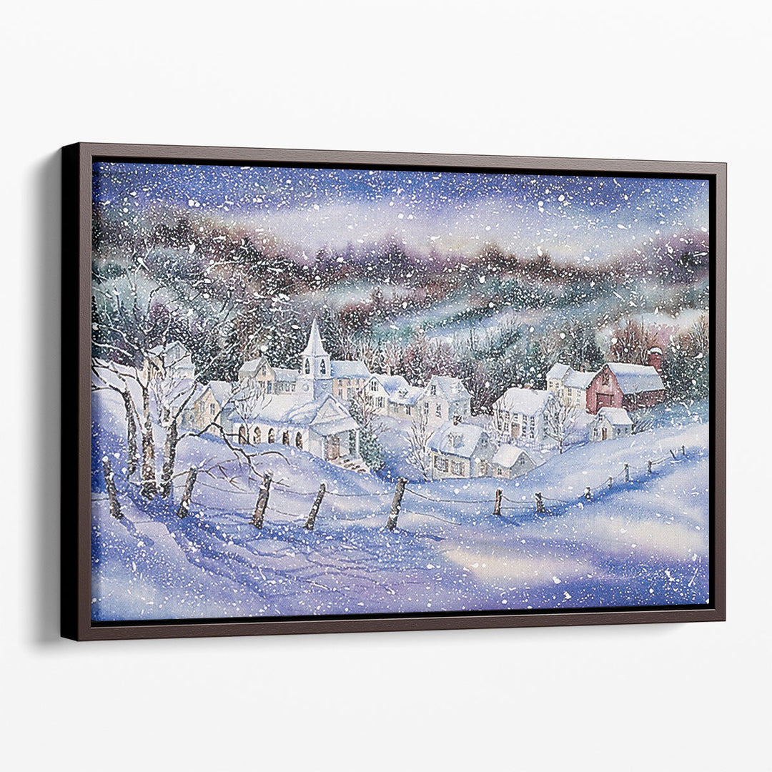 Winter Village - Canvas Print Wall Art