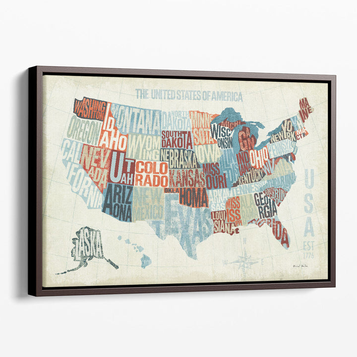 USA Modern - Canvas Print Wall Art