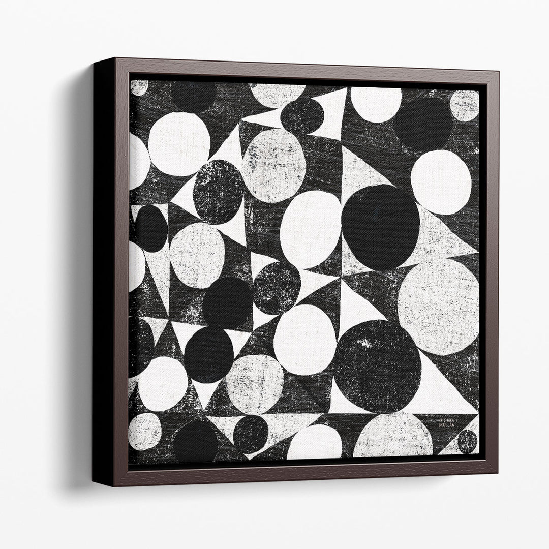 Spotty I Black and White - Canvas Print Wall Art