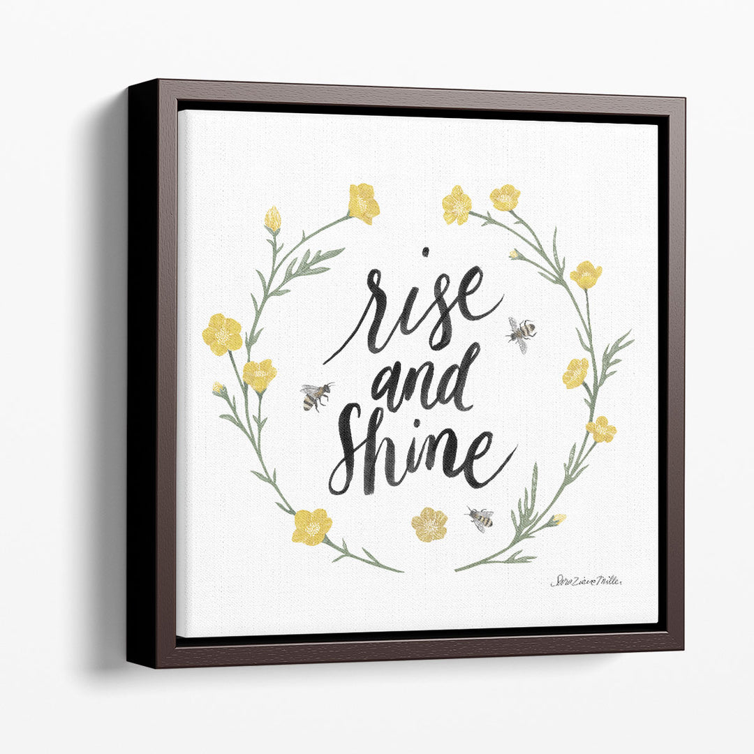 Happy to Bee Home Words IV - Canvas Print Wall Art