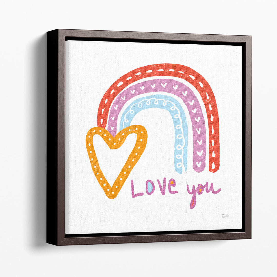 Love You Rainbow - Canvas Print Wall Art