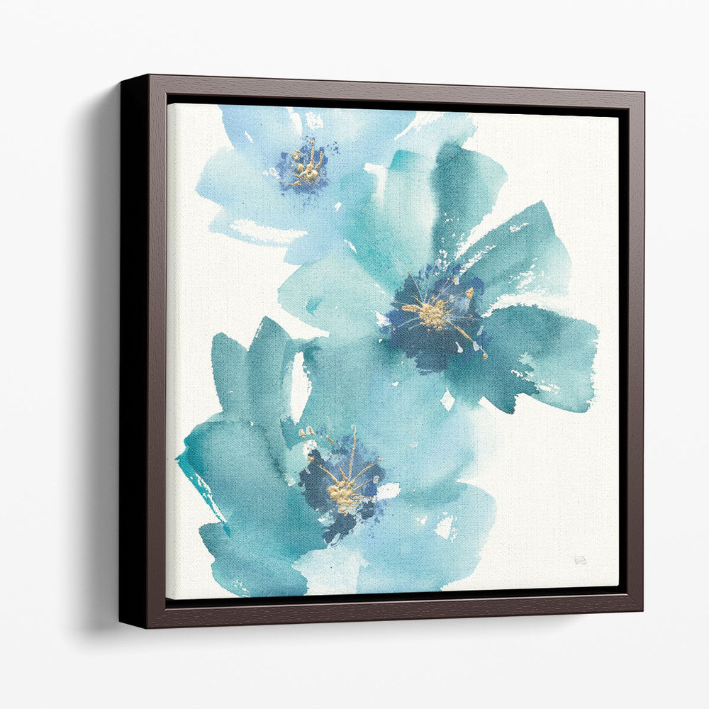 Teal Cosmos IV - Canvas Print Wall Art