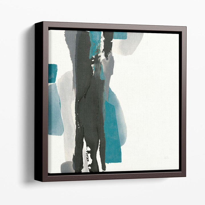 Black and Teal II - Canvas Print Wall Art