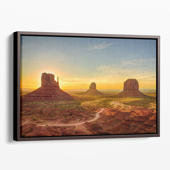 Sunrise View at Monument Valley, Arizona - Canvas Print Wall Art