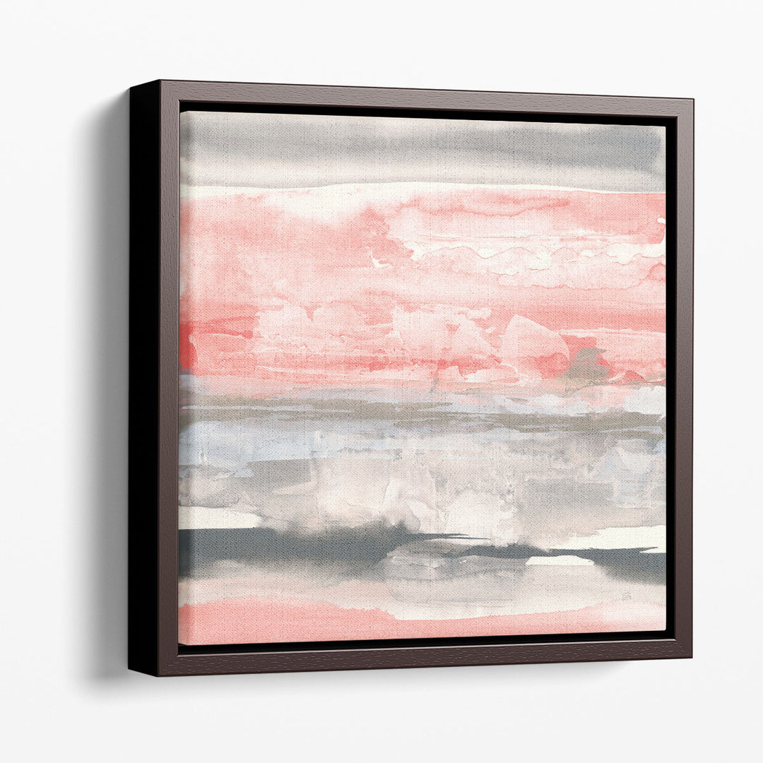 Charcoal and Coral II - Canvas Print Wall Art