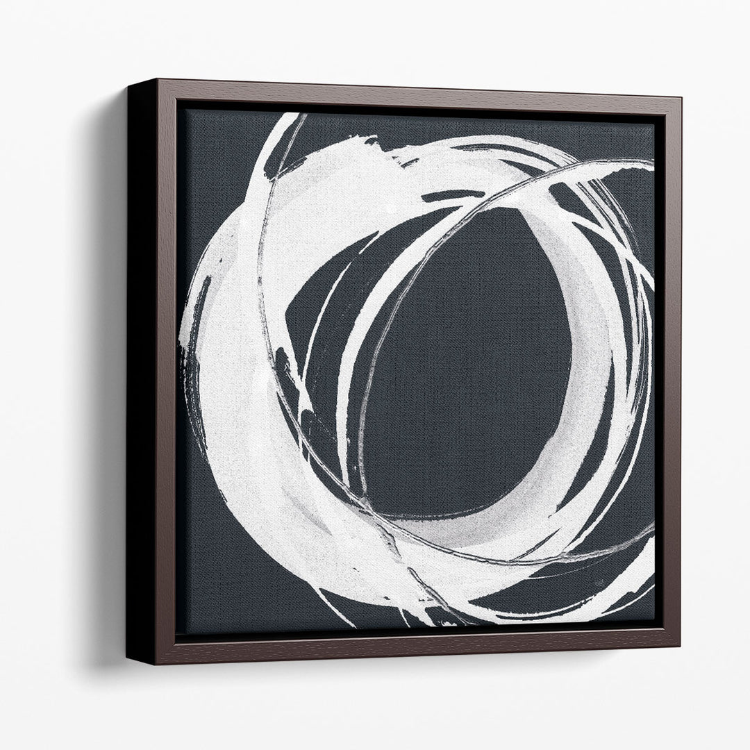 Gilded Enso I Black and White - Canvas Print Wall Art