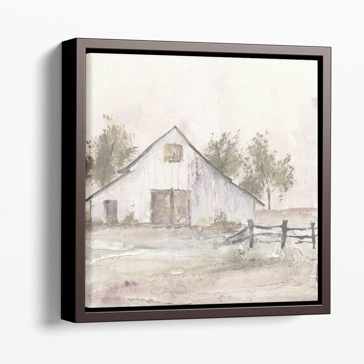 White Barn II - Canvas Print Wall Art