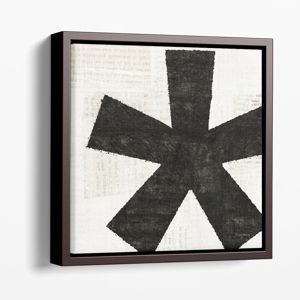 Punctuated VII Black and White - Canvas Print Wall Art