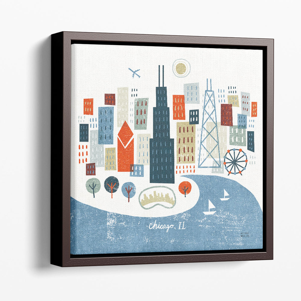 Colorful Chicago - Canvas Print Wall Art