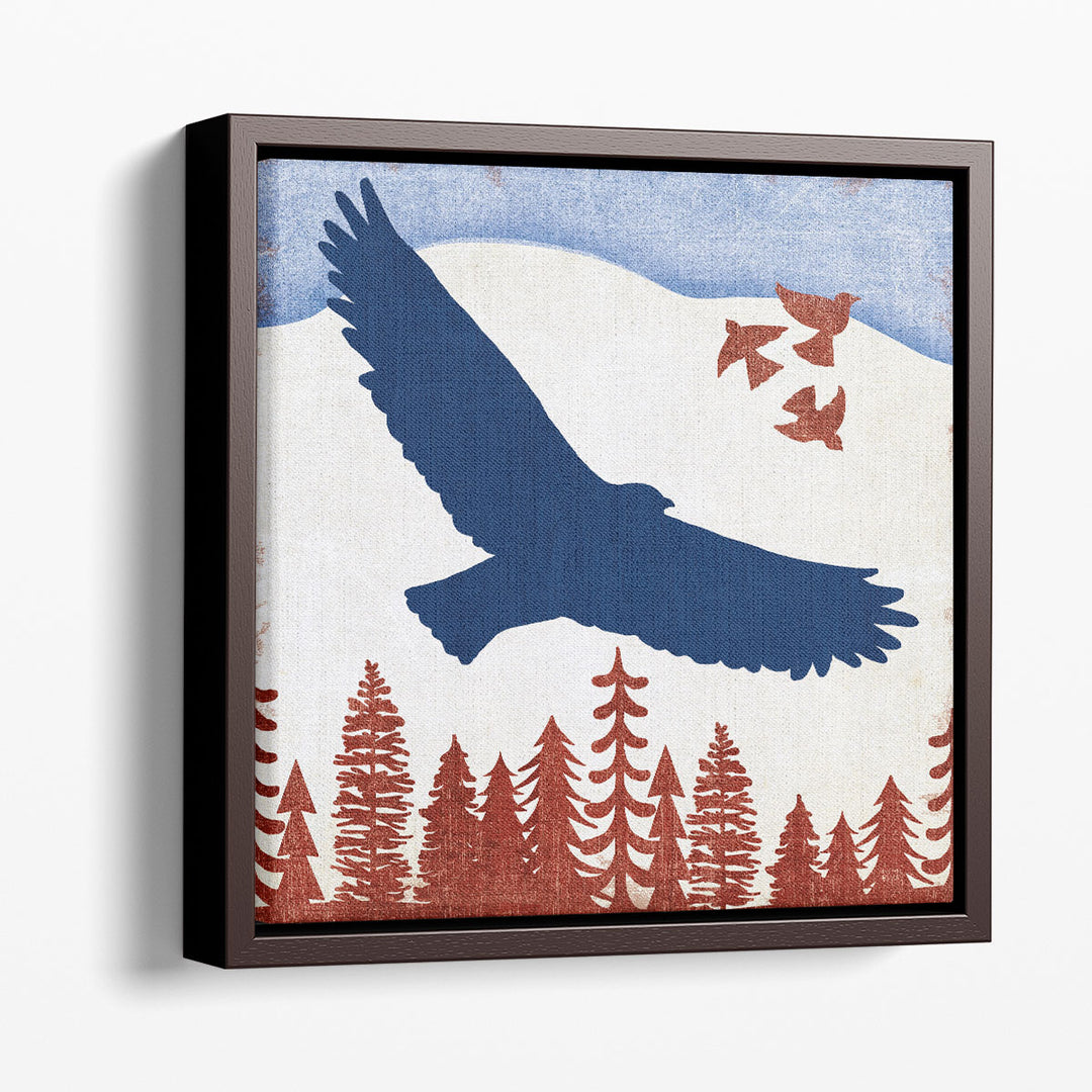 Patriotic Woodland Eagle - Canvas Print Wall Art