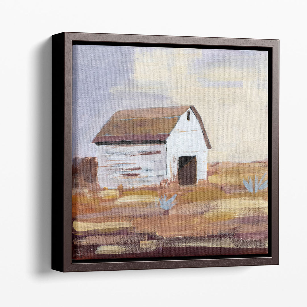 Little White Barn - Canvas Print Wall Art