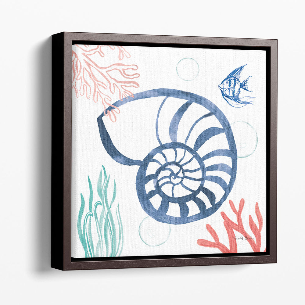 Coastal Jewels I Coral Cove - Canvas Print Wall Art