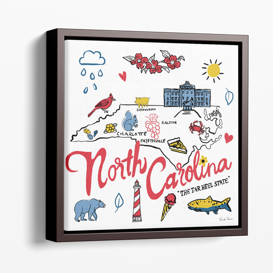 North Carolina - Canvas Print Wall Art