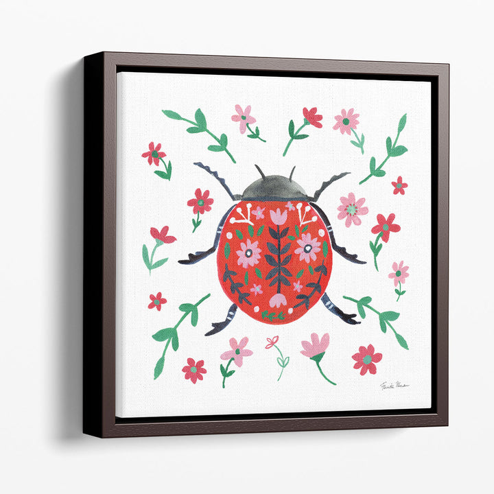 Folk Beetle I- Canvas Print Wall Art