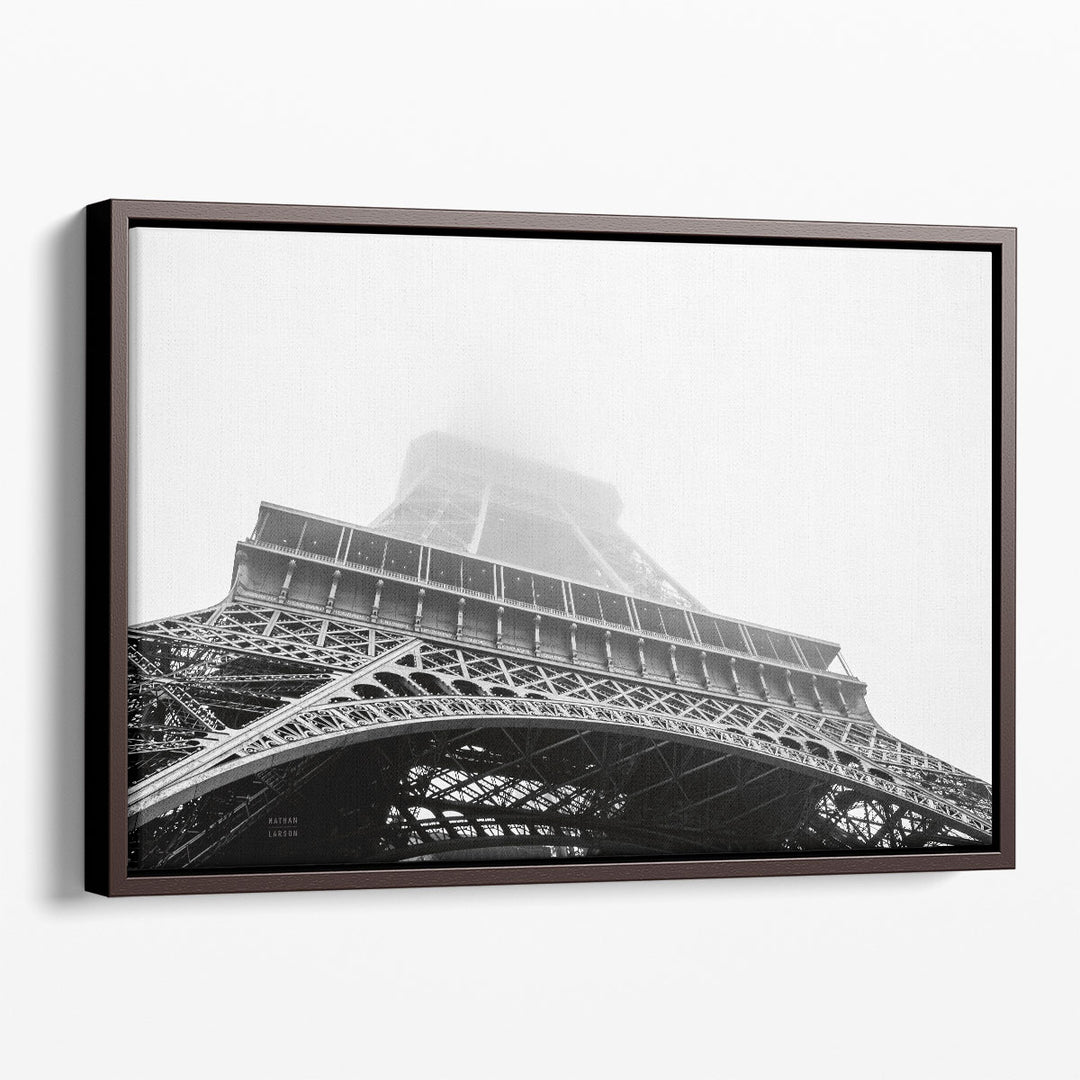 Under Eiffel Misty Day - Canvas Print Wall Art