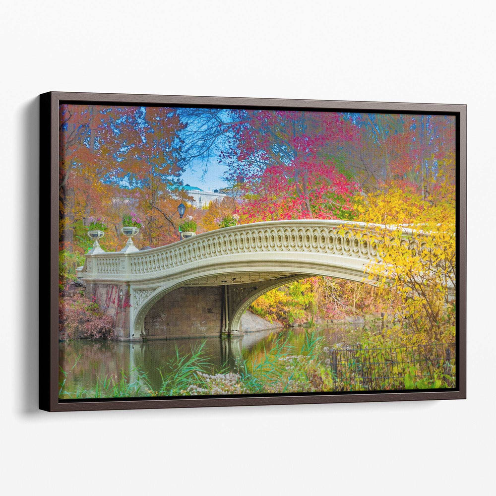 Bow Bridge in Central Park, New York - Canvas Print Wall Art