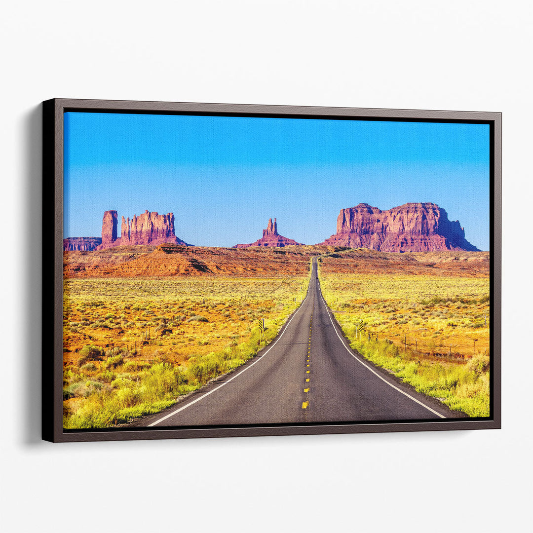 Highway 163 Of The Monument Valley, Arizona - Canvas Print Wall Art