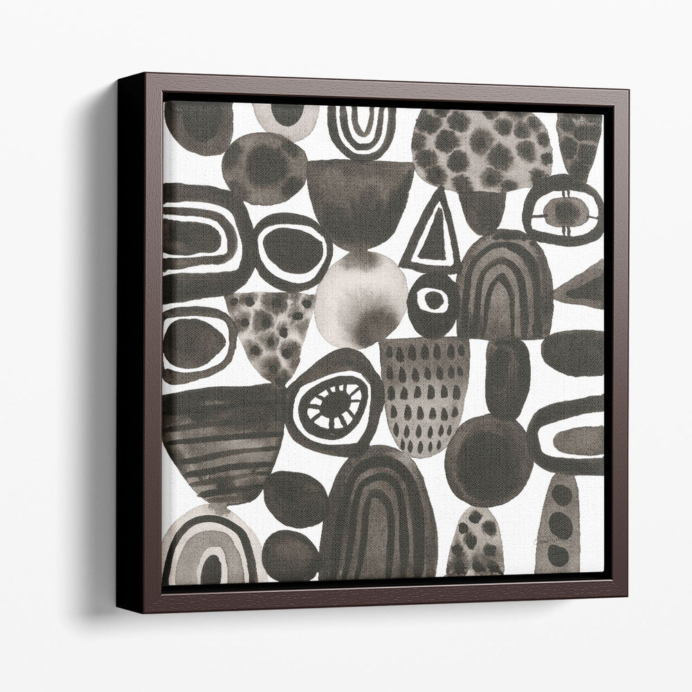 Quirky I Black and White - Canvas Print Wall Art