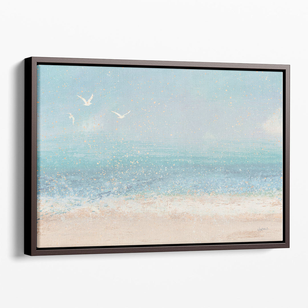 Splatter Beach I Neutral - Canvas Print Wall Art