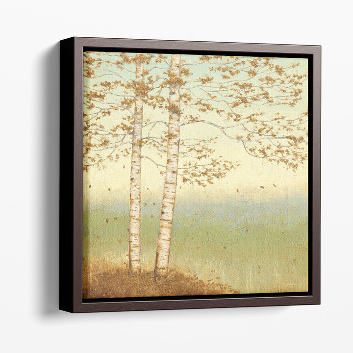 Golden Birch I with Blue Sky - Canvas Print Wall Art