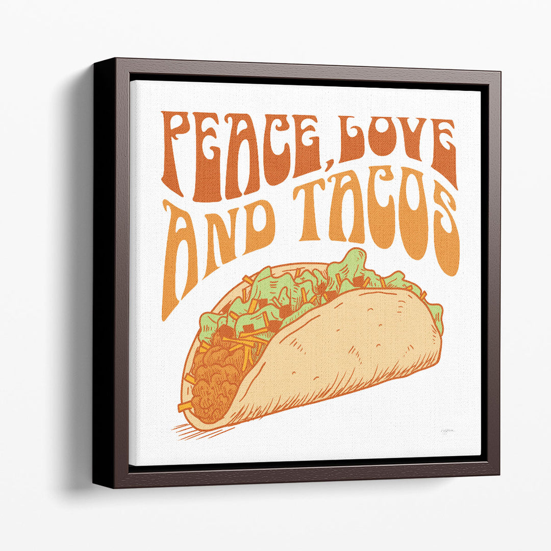 Peace Love and Tacos - Canvas Print Wall Art