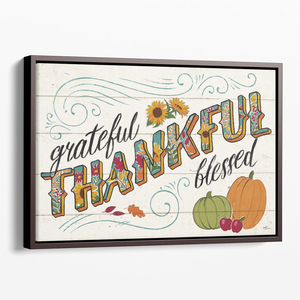 Thankful White I - Canvas Print Wall Art