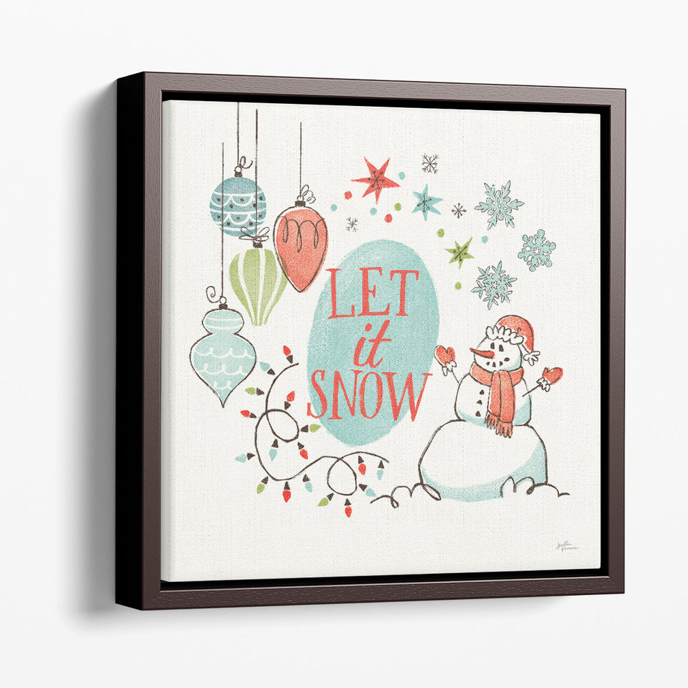 Retro Christmas V - Canvas Print Wall Art 