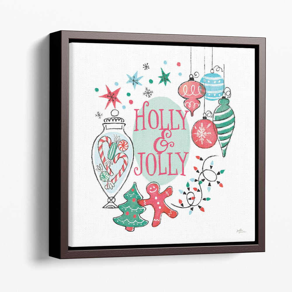 Retro Christmas IV  - Canvas Print Wall Art 