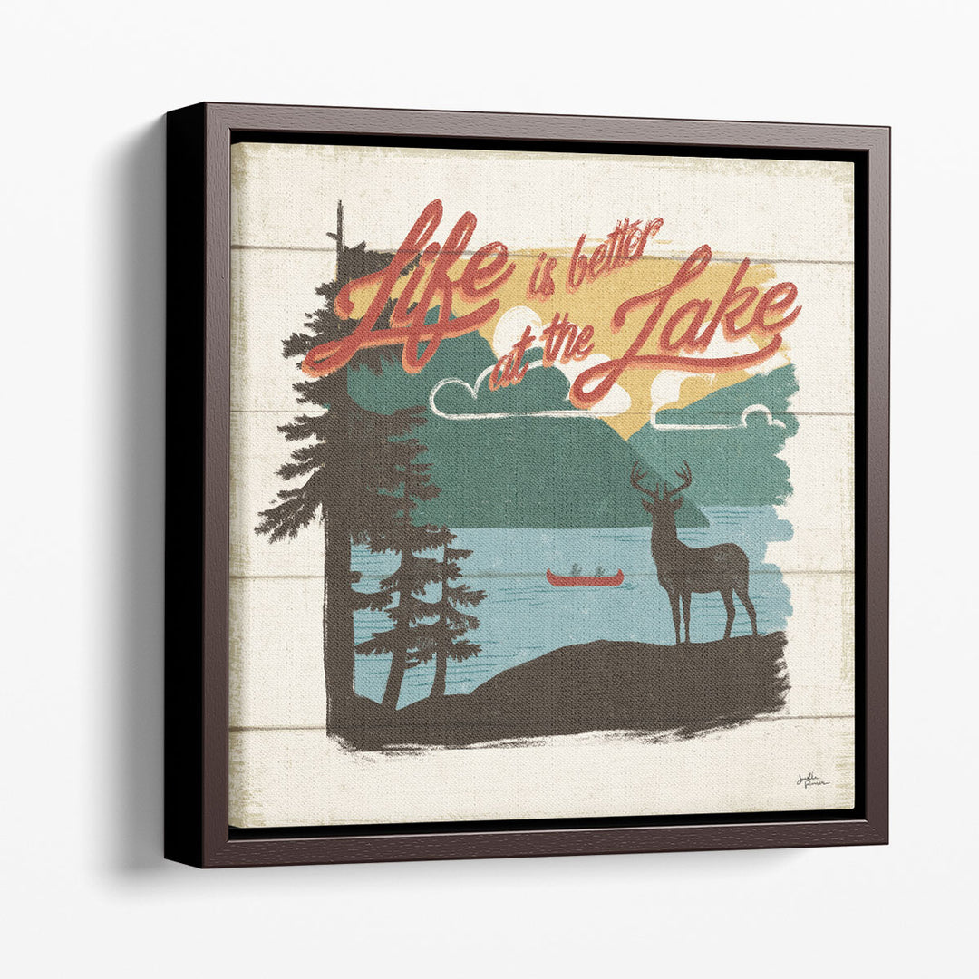 Vintage Lake IV- Canvas Print Wall Art 