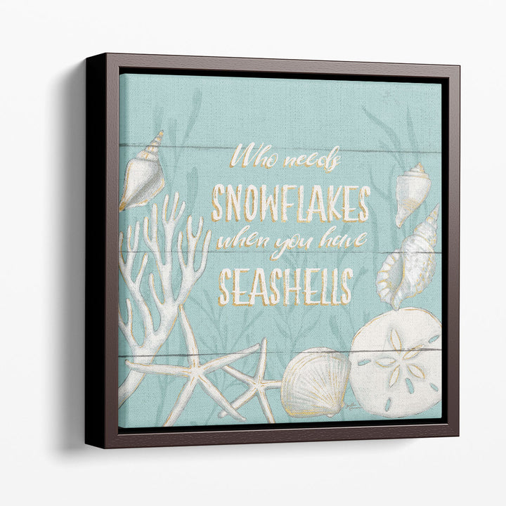 Tranquil Morning II Snowflakes- Canvas Print Wall Art 