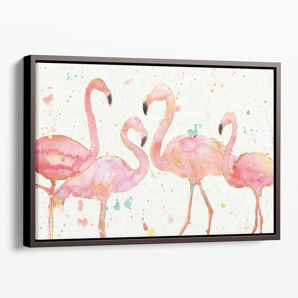 Flamingo Fever I- Canvas Print Wall Art