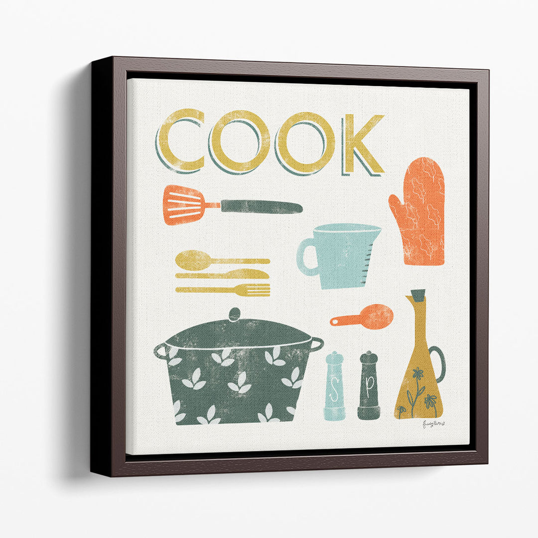 Retro Kitchen III - Canvas Print Wall Art