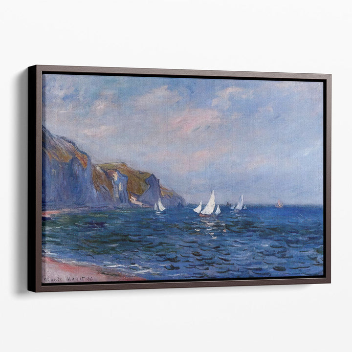 Cliffs and Sailboats at Pourville, 1882 - Canvas Print Wall Art